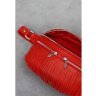 Красная сумка-бананка из натуральной кожи с бахромой BlankNote Spirit (12657) - 6