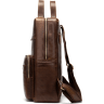 Сумка-рюкзак для ноутбука из винтажной кожи коричневого цвета Vintage (20035) - 4