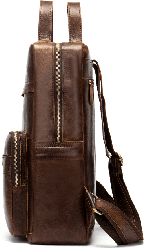 Сумка-рюкзак для ноутбука из винтажной кожи коричневого цвета Vintage (20035)