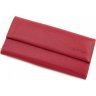 Длинный кошелек красного цвета из фактурной кожи на кнопке Tony Bellucci (10823) - 3
