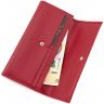 Длинный кошелек красного цвета из фактурной кожи на кнопке Tony Bellucci (10823) - 2