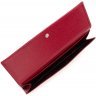Длинный кошелек красного цвета из фактурной кожи на кнопке Tony Bellucci (10823) - 5