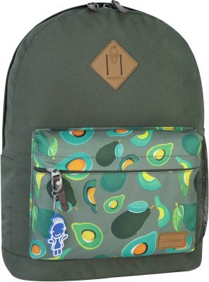 Текстильный рюкзак в цвете хаки с принтом авокадо Bagland (55695)