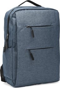 Мужской рюкзак синего цвета из полиэстера с отсеком под ноутбук Monsen (56895)