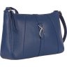 Ярко-синяя женская сумка-кроссбоди из фактурной кожи Issa Hara Анита (12133) - 3