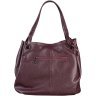 Вместительная женская сумка бордового цвета из прочной кожи Desisan (6029-339) - 3
