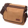 Коричневая мужская сумка из текстиля для ноутбука 13 дюймов Vintage 2422201 - 1