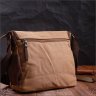Коричневая мужская сумка из текстиля для ноутбука 13 дюймов Vintage 2422201 - 8