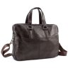 Коричневая кожаная сумка формата А4 Leather Collection (10445) - 3