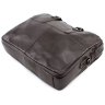 Коричневая кожаная сумка формата А4 Leather Collection (10445) - 4