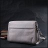 Женская кожаная сумка-кроссбоди на плечо белого цвета с клапаном Vintage 2422258 - 8