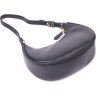 Черная женская сумка-хобо из натуральной гладкой кожи Vintage (2421288) - 3