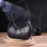 Черная женская сумка-хобо из натуральной гладкой кожи Vintage (2421288) - 7