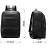 Стильный рюкзак черного цвета из натуральной кожи с выраженной фактурой Vintage (20036) - 11
