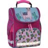 Школьный каркасный рюкзак из текстиля с рисунком ламы - Bagland 55396 - 1