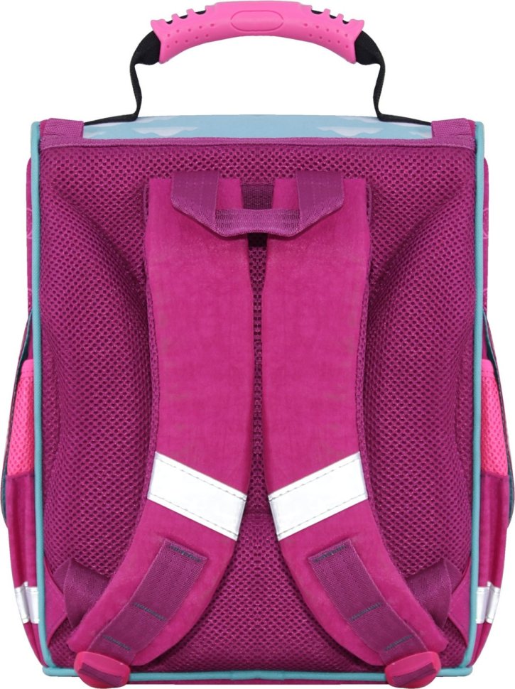 Школьный каркасный рюкзак из текстиля с рисунком ламы - Bagland 55396