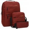 Мужской текстильный рюкзак красного цвета в комплекте с сумкой Monsen (19361) - 1