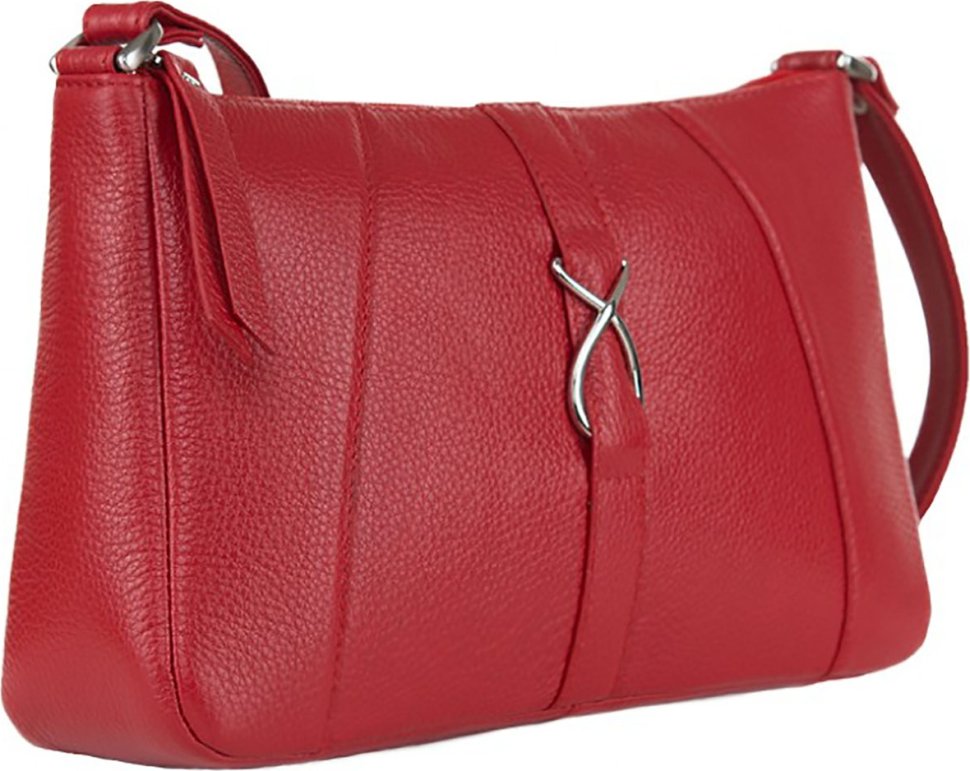 Женская красная сумка-кроссбоди на плечо из качественной кожи Issa Hara Анита (21132)