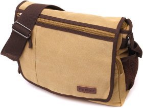 Текстильная мужская сумка песочного цвета для ноутбука 13 дюймов Vintage 2422202