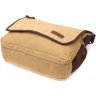 Текстильная мужская сумка песочного цвета для ноутбука 13 дюймов Vintage 2422202 - 3