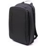 Добротный черный мужской рюкзак из текстиля с отсеком под ноутбук Vintage (20490) - 1