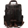 Функциональный городской рюкзак из натуральной кожи с карманами VINTAGE STYLE (14711) - 3