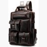 Функциональный городской рюкзак из натуральной кожи с карманами VINTAGE STYLE (14711) - 4