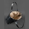 Угольно-черная повседневная сумка из плетеной кожи черного цвета BlankNote Пазл L (12769) - 7