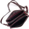 Женская кожаная сумка-кроссбоди бордового цвета на плечо KARYA (2420883) - 4