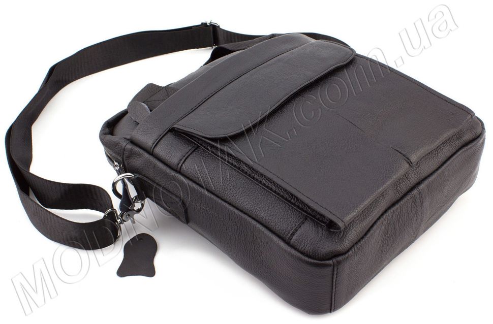 Бюджетная кожаная сумка с ручкой и плечевым ремнем Leather Collection (11100)