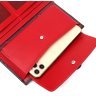 Кожаный кошелек-клатч из натуральной кожи черно-красного цвета KARYA (2421183) - 7
