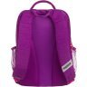 Школьный текстильный рюкзак фиолетового цвета с единорогом Bagland 55697 - 3