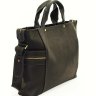 Вместительная мужская сумка из винтажной кожи черного цвета VATTO (12038) - 2