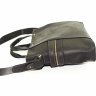 Вместительная мужская сумка из винтажной кожи черного цвета VATTO (12038) - 5