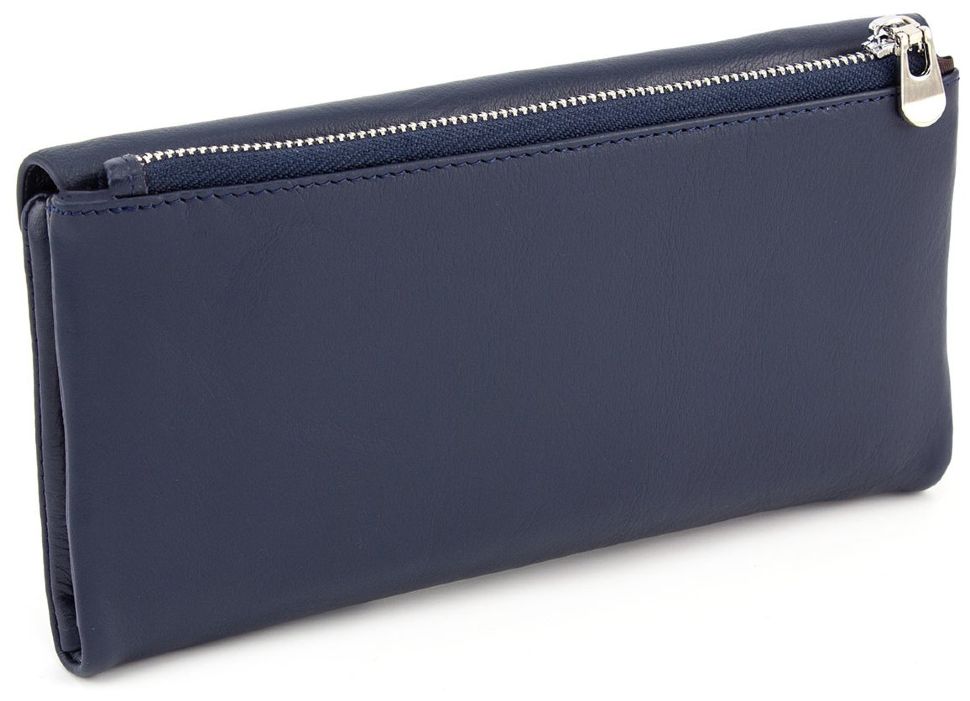Мужской кожаный кошелек синего цвета ST Leather (16687)