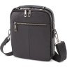 Вместительная мужская сумка-барсетка из натуральной фактурной кожи на две молнии H.T Leather (62198) - 3