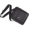 Вместительная мужская сумка-барсетка из натуральной фактурной кожи на две молнии H.T Leather (62198) - 5