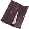 Просторный кожаный кошелек марсалового цвета с двумя отделениями на кнопках Tony Bellucci (10820) - 2