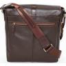 Мужская сумка коричневого цвета из гладкой кожи VATTO (11640) - 3
