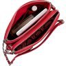 Яркая сумка красного цвета из натуральной кожи морского ската STINGRAY LEATHER (024-18217) - 4