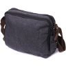 Мужская сумка-мессенджер из плотного текстиля в черном цвете Vintage 2422204 - 2