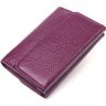 Фиолетовый женский кошелек из натуральной кожи флотар с монетницей CANPELLINI (2421589) - 2