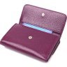 Фиолетовый женский кошелек из натуральной кожи флотар с монетницей CANPELLINI (2421589) - 3