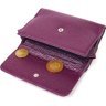 Фиолетовый женский кошелек из натуральной кожи флотар с монетницей CANPELLINI (2421589) - 5