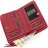 Небольшой кожаный женский кошелек красного цвета с монетницей Tony Bellucci (12487) - 5