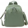 Фисташковый кожаный женский рюкзак-сумка KARYA (19621) - 5