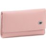 Женская вертикальная светло-розовая ключница из натуральной кожи ST Leather (14033) - 4