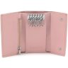 Женская вертикальная светло-розовая ключница из натуральной кожи ST Leather (14033) - 2