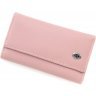 Женская вертикальная светло-розовая ключница из натуральной кожи ST Leather (14033)