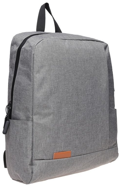 Серый текстильный мужской рюкзак с USB-разъемом Remoid 72999
